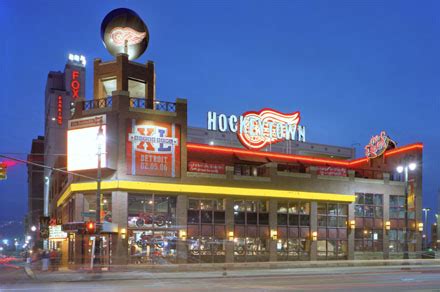 Hockeytown cafe - Hockeytown Café. 2301 Woodward Ave Detroit, MI. 313-965-9500 www.hockeytowncafe.com. Some call it the best sports bar in town, but it's also one of the best for enjoying a beer outside.